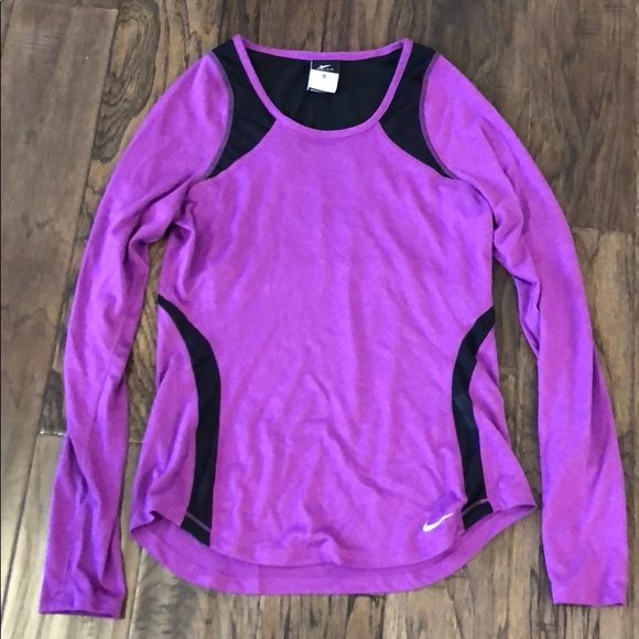 Purple Nike Mesh Dri Fit Top - Picture 1 of 5